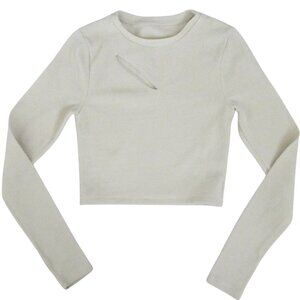 DEVON WINDSOR slash crop top sz S thumbholes